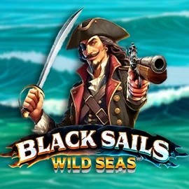 Black Sails Wild Seas slot logo by Infinity Dragon Studios at ShakeBet Casino